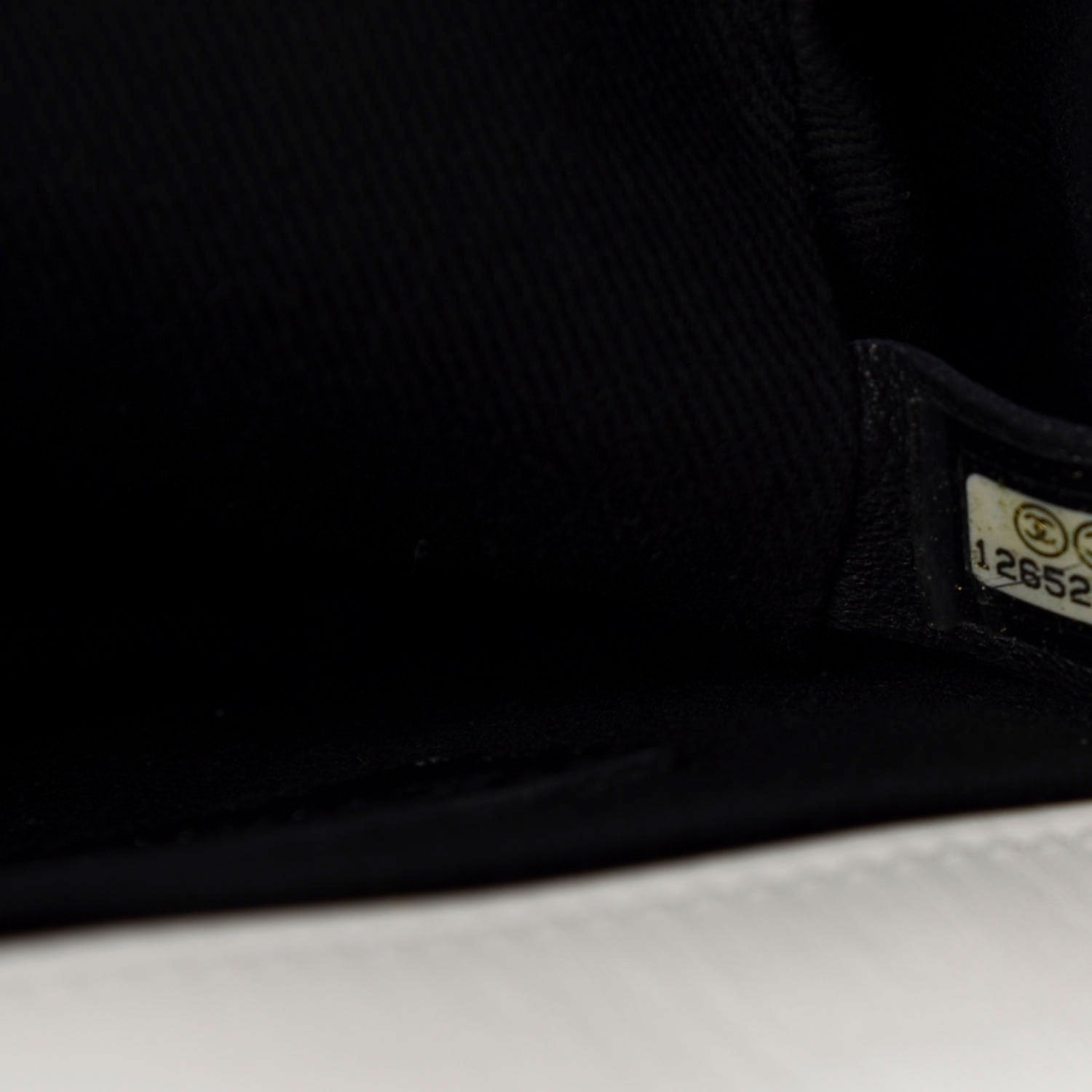 Chanel Calfskin Stitched Curve Mini Flap White Black 9 of 11