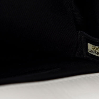 Chanel Calfskin Stitched Curve Mini Flap White Black 9 of 11