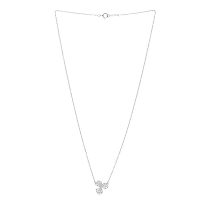 Tiffany Platinum Diamond Paper Flowers Pave Pendant Necklace 2 of 5