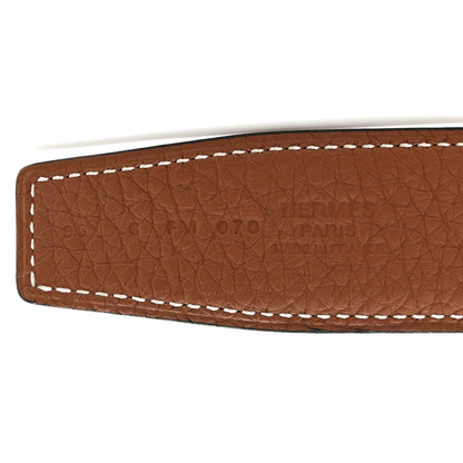Hermes 135 Togo 32mm H Belt 95 38 Black Gold 5 of 6