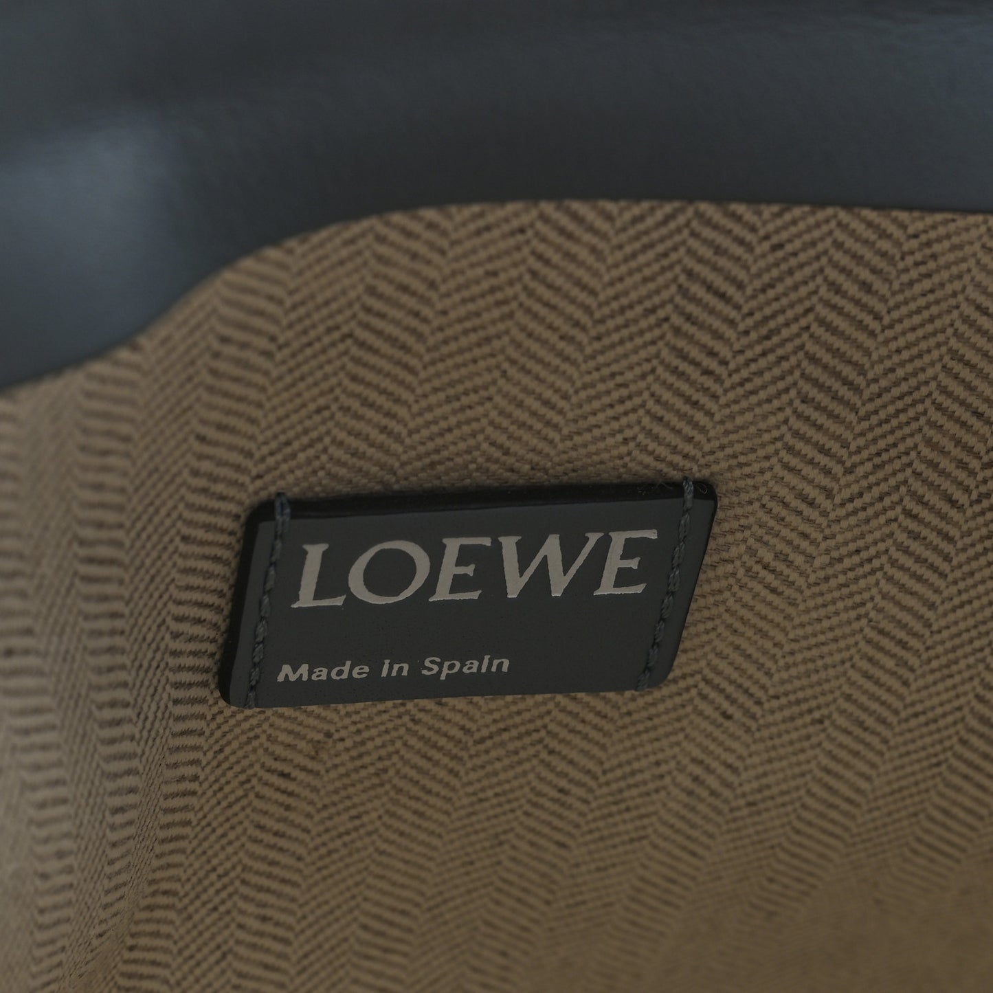 Calfskin T Pouch Stone Blue