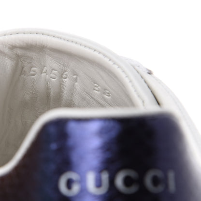 Gucci Calfskin Ayers Web Pearl Studded Womens Ace Sneakers 38 White 8 of 10