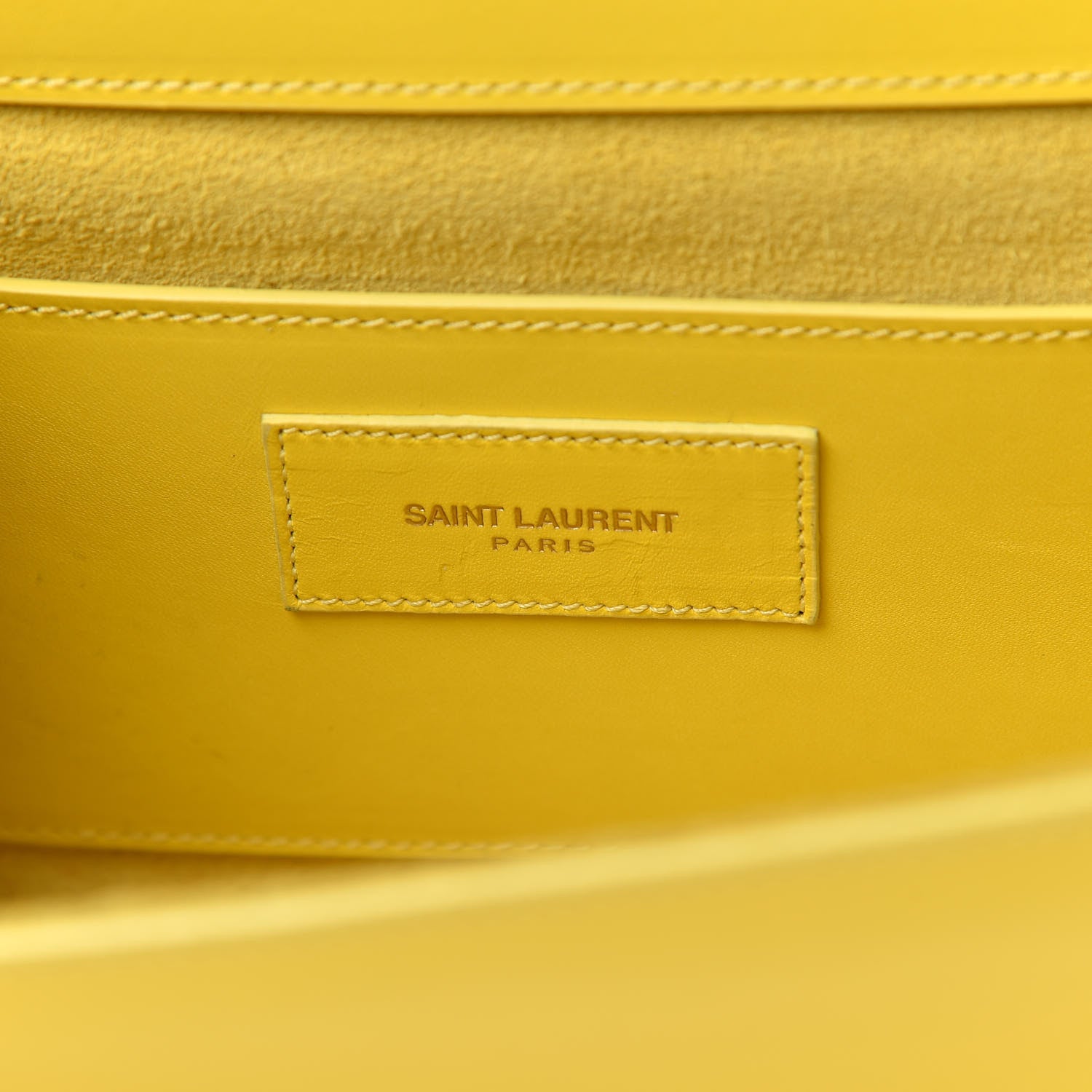 Saint Laurent Calfskin Classic Monogram Cassandre Clutch Mimosa 6 of 10