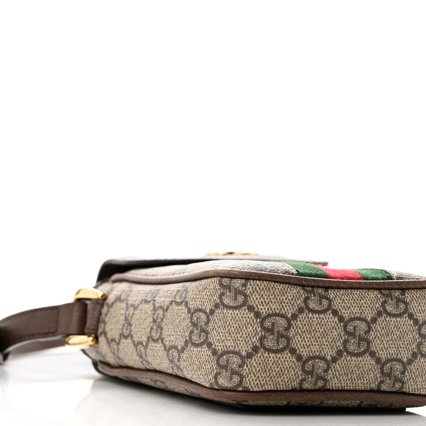 GG Supreme Monogram Web Ophidia Phone Crossbody Bag Beige New Acero