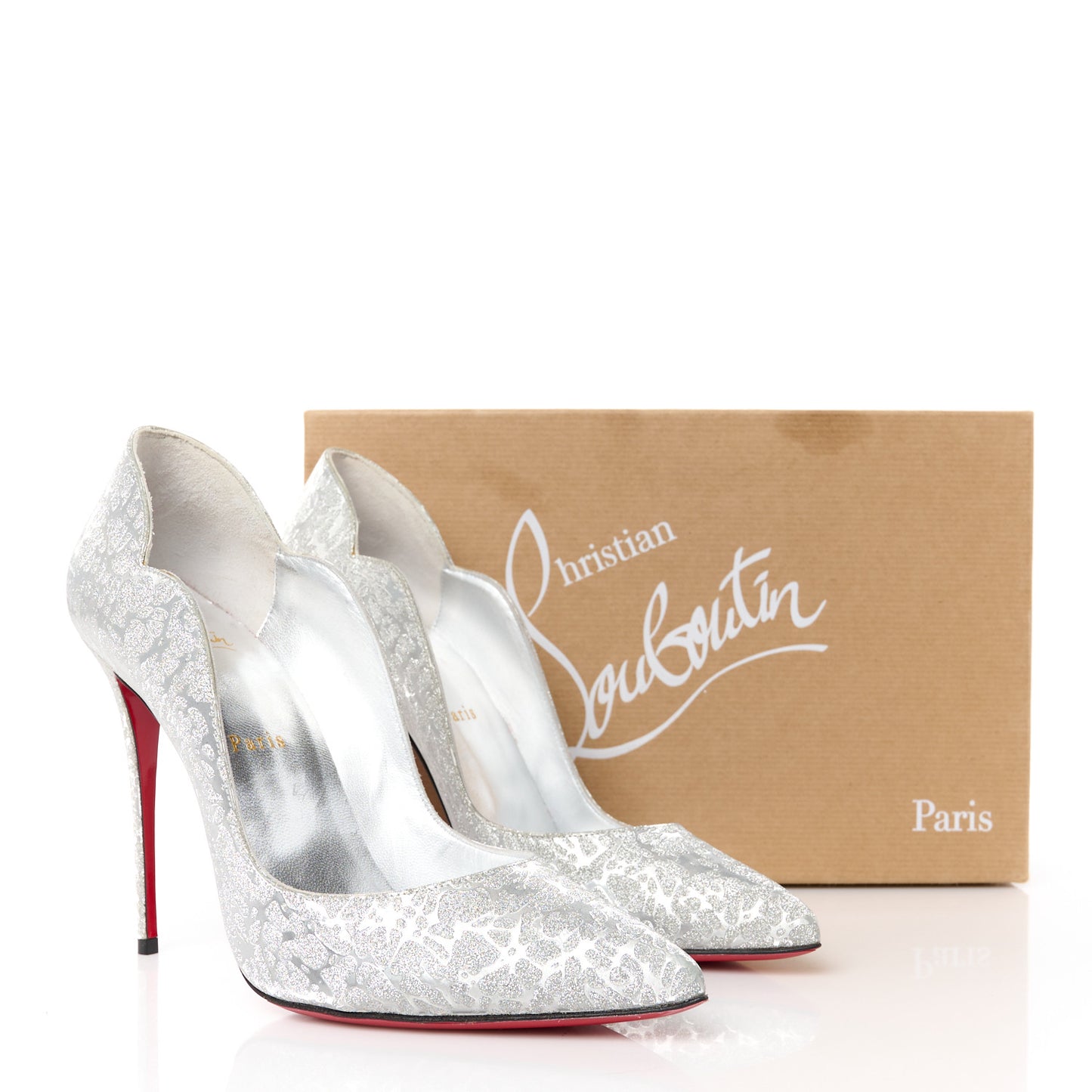 Glitter Specchio Hot Chick 100 Pumps 40.5 Silver