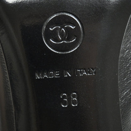 Chanel CC Bow Slingback Pumps 38 Black 9 of 10