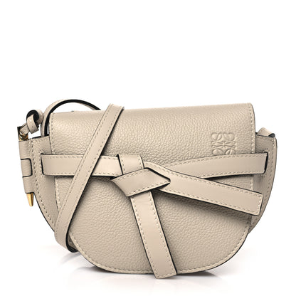 Loewe Pebble Grain Calfskin Mini Gate Dual Bag Light Oat 1 of 8