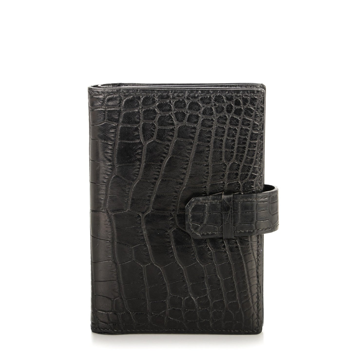 Alligator Mini Compact Wallet Black