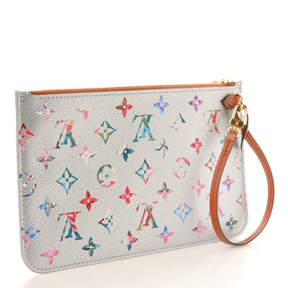 Louis Vuitton Metallic Monogram LV Garden Neverfull MM GM Pochette Silver 3 of 7