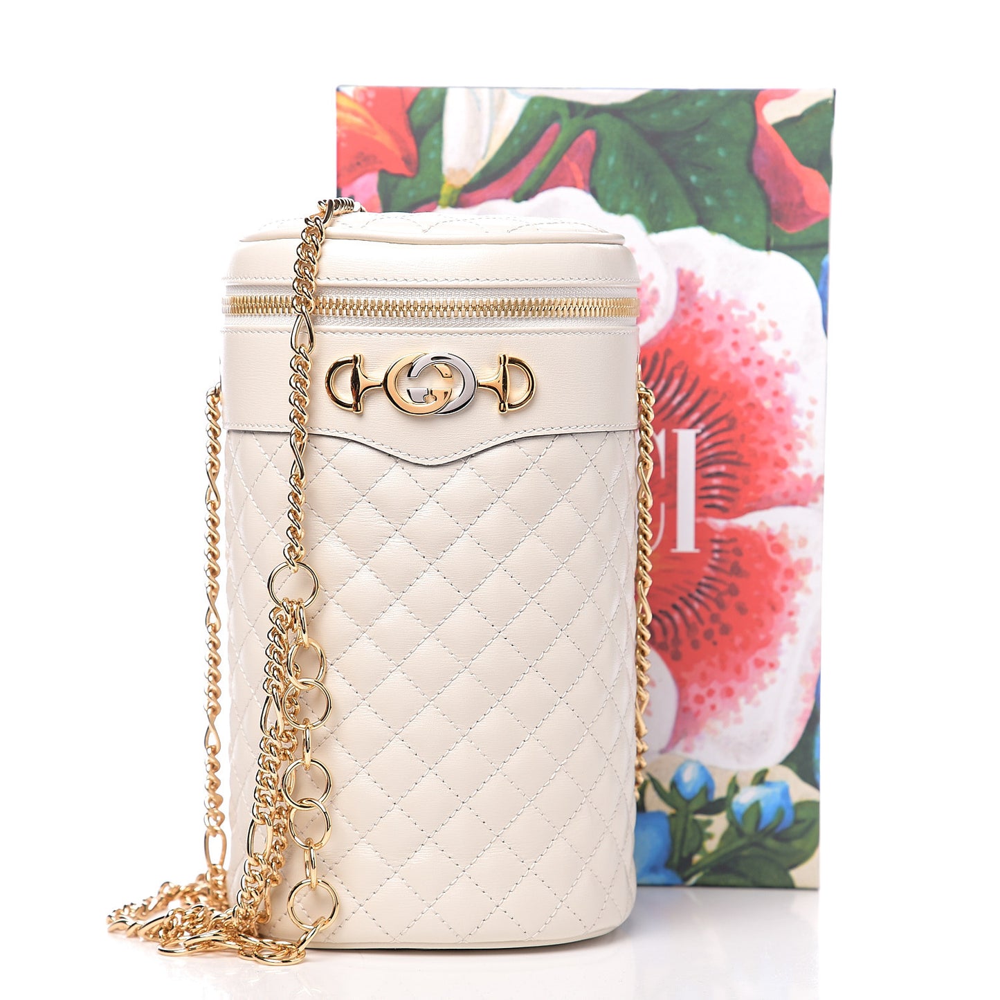 Calfskin Trapuntata Zumi Belt Bag Off White