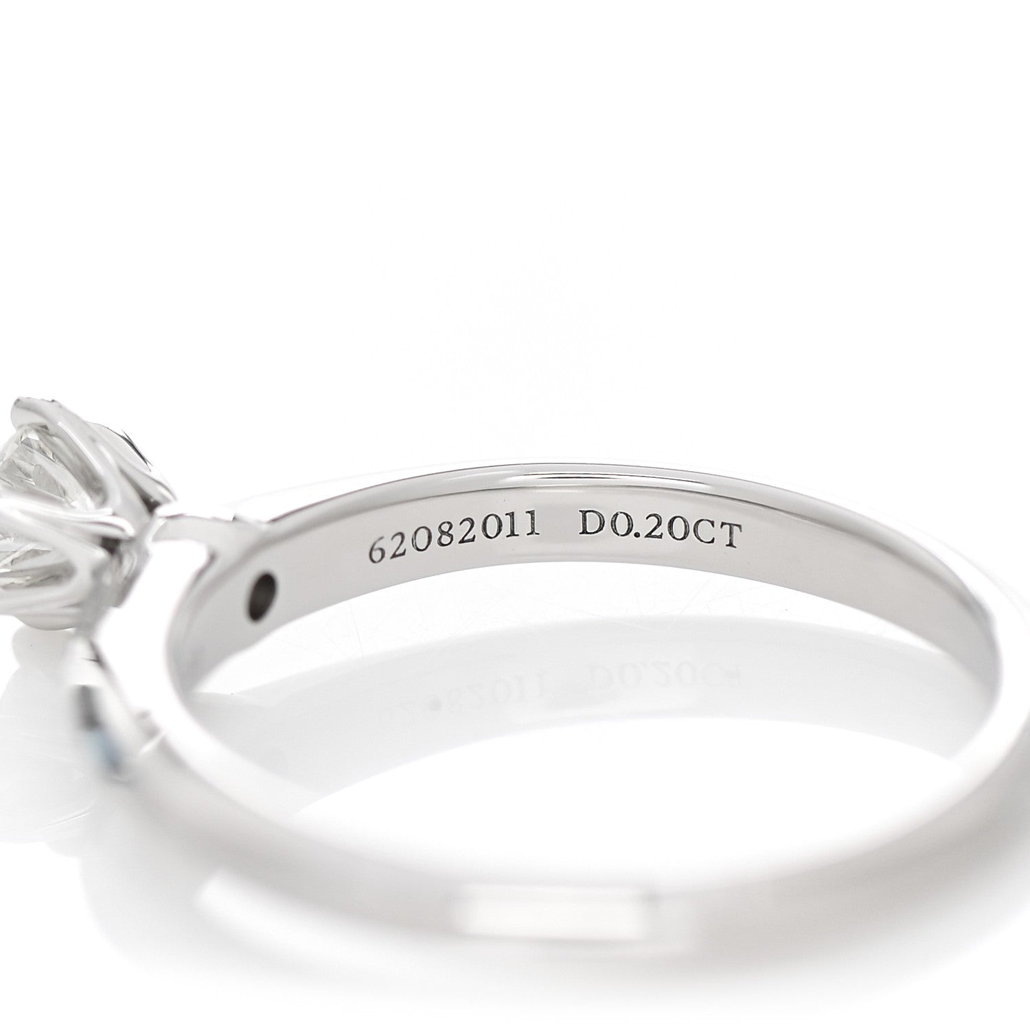 Tiffany Platinum Diamond .20ct Solitaire Engagement Ring 48 4.5 5 of 6