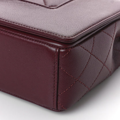 Chanel Sheepskin Quilted Vintage Mademoiselle Flap Dark Red 9 of 10