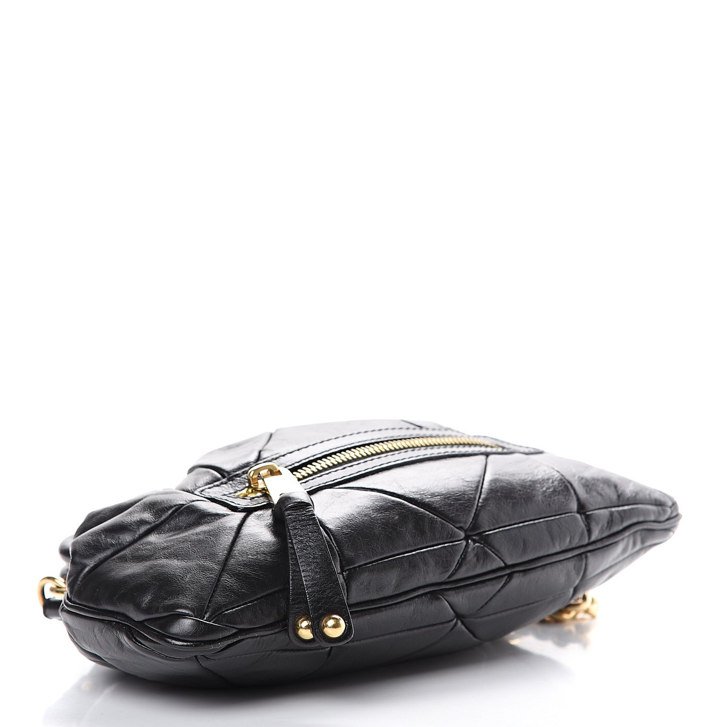 Calfskin Patchwork Little Stam Black