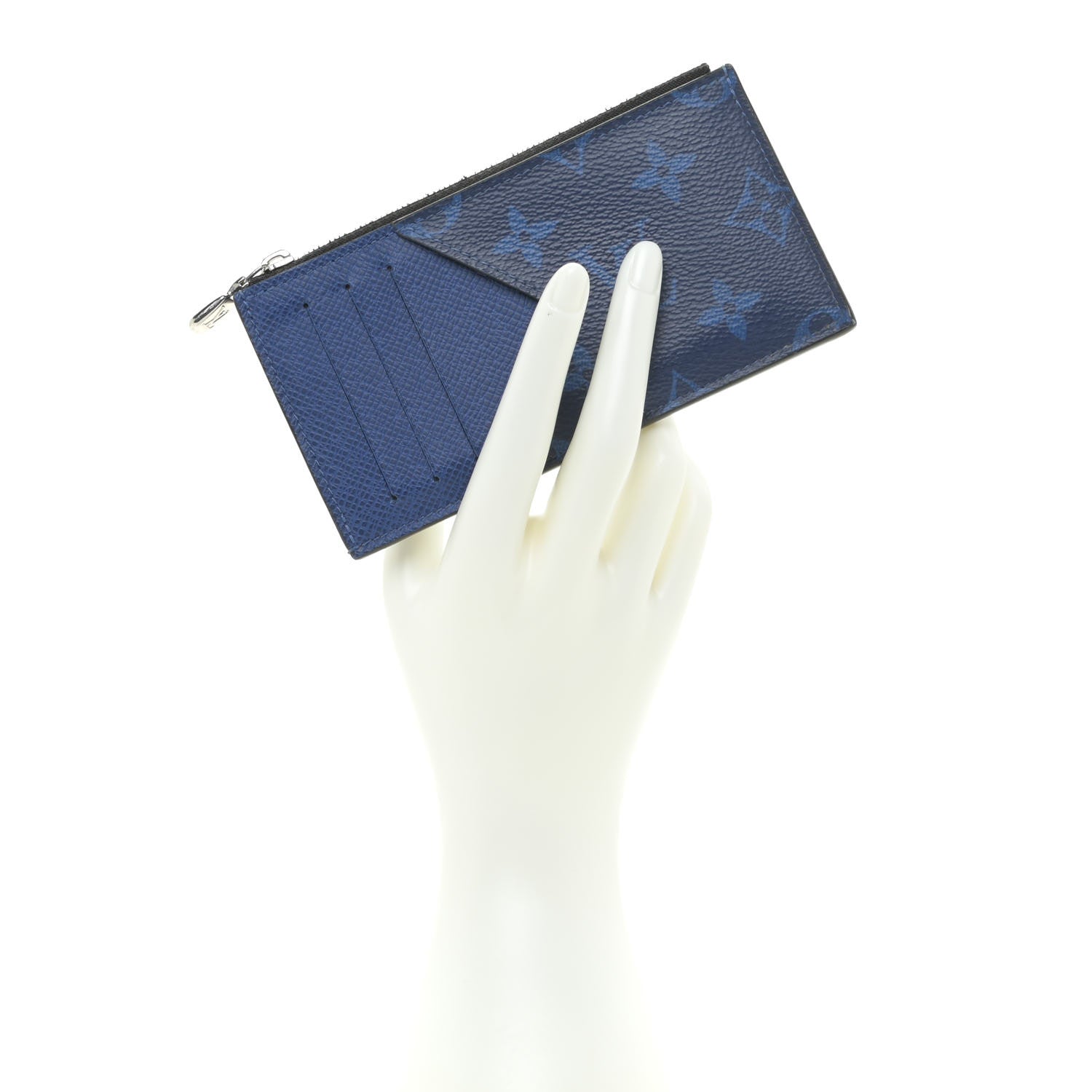 Louis Vuitton Monogram Taiga Coin Card Holder Cobalt 2 of 10