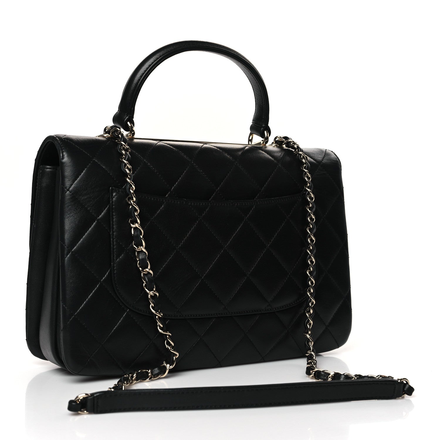 Chanel Lambskin Quilted Medium Trendy CC Flap Dual Handle Bag Black 3 of 10