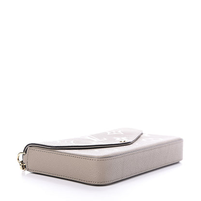 Louis Vuitton Empreinte Monogram Giant Felicie Pochette Tourterelle Creme 5 of 11