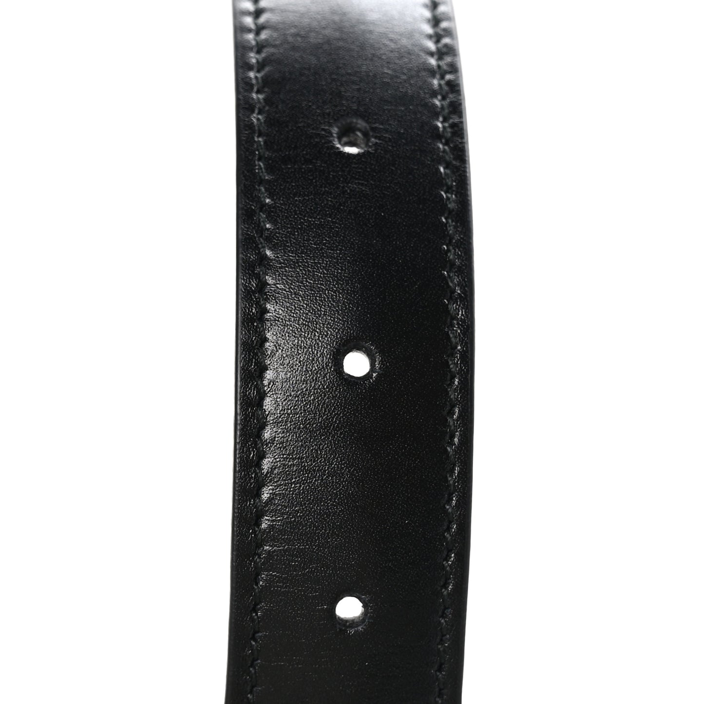 Efesto Leather Horsebit 25mm Belt 65/26 Black