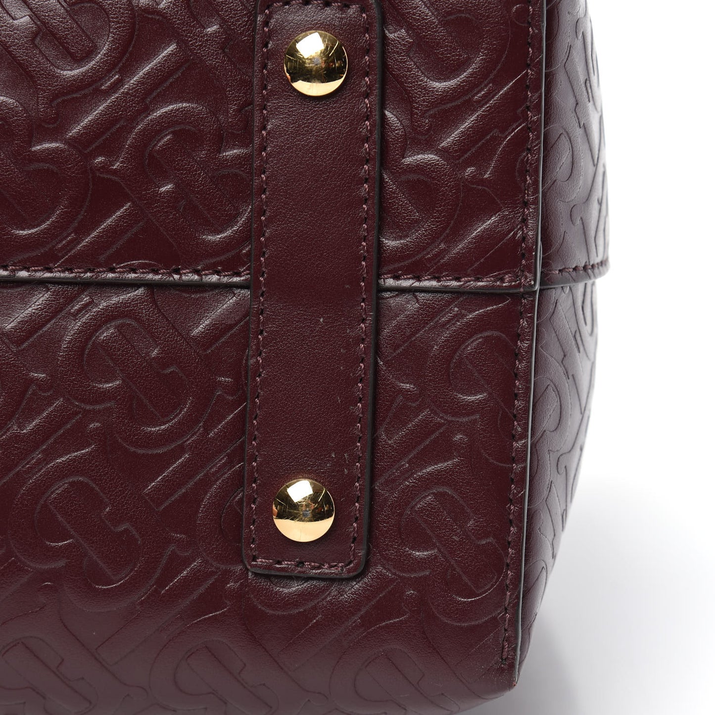 Calfskin Embossed Monogram Small Belt Bag Oxblood