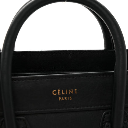 Celine Smooth Calfskin Nano Luggage Black 17 of 17