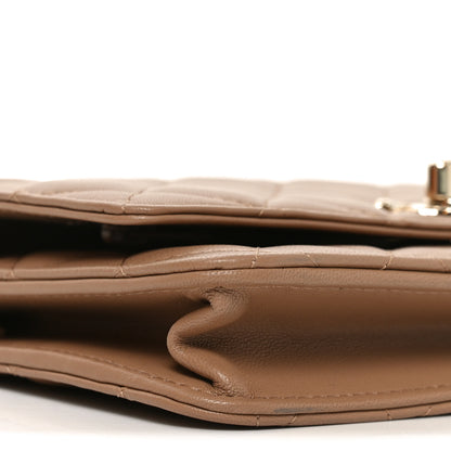 Chanel Lambskin Quilted Trendy CC Wallet On Chain WOC Beige 10 of 12