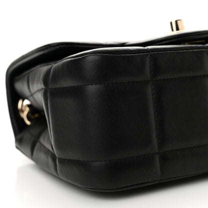 Chanel Lambskin Resin Crystal Square Quilted Mini Monacoco Flap Black 8 of 10