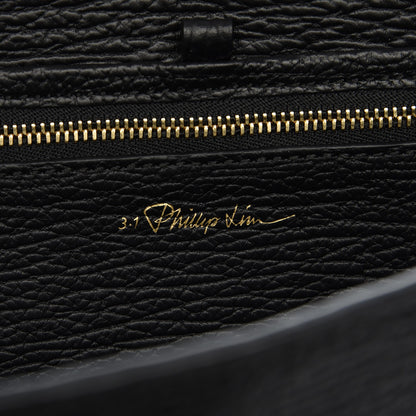 3.1 Phillip Lim 3.1 Textured Calfskin Medium Pashli Satchel Black 7 of 8