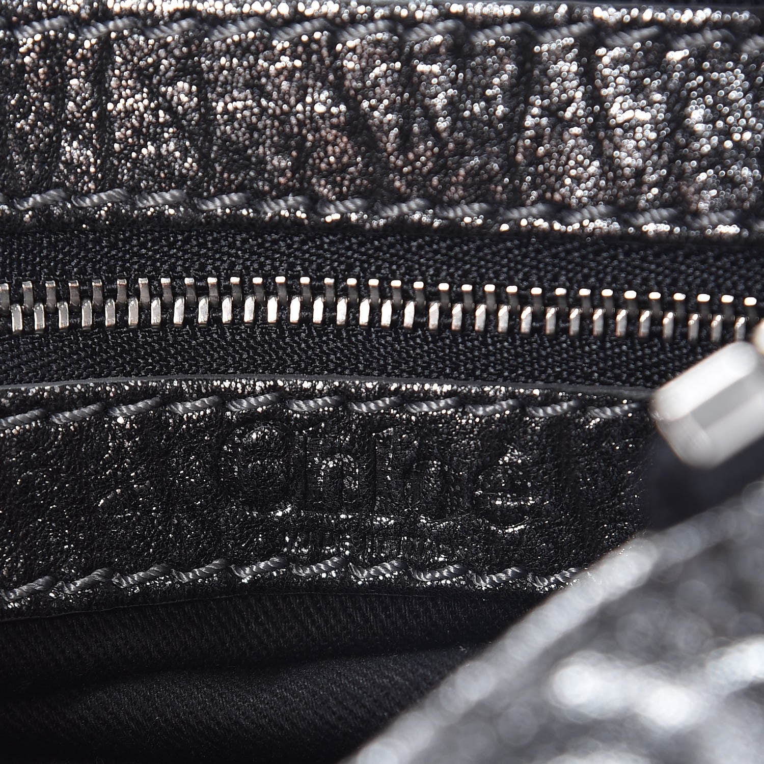 Chloe Metallic Pebbled Lambskin Small Paddington Satchel Silver 6 of 7