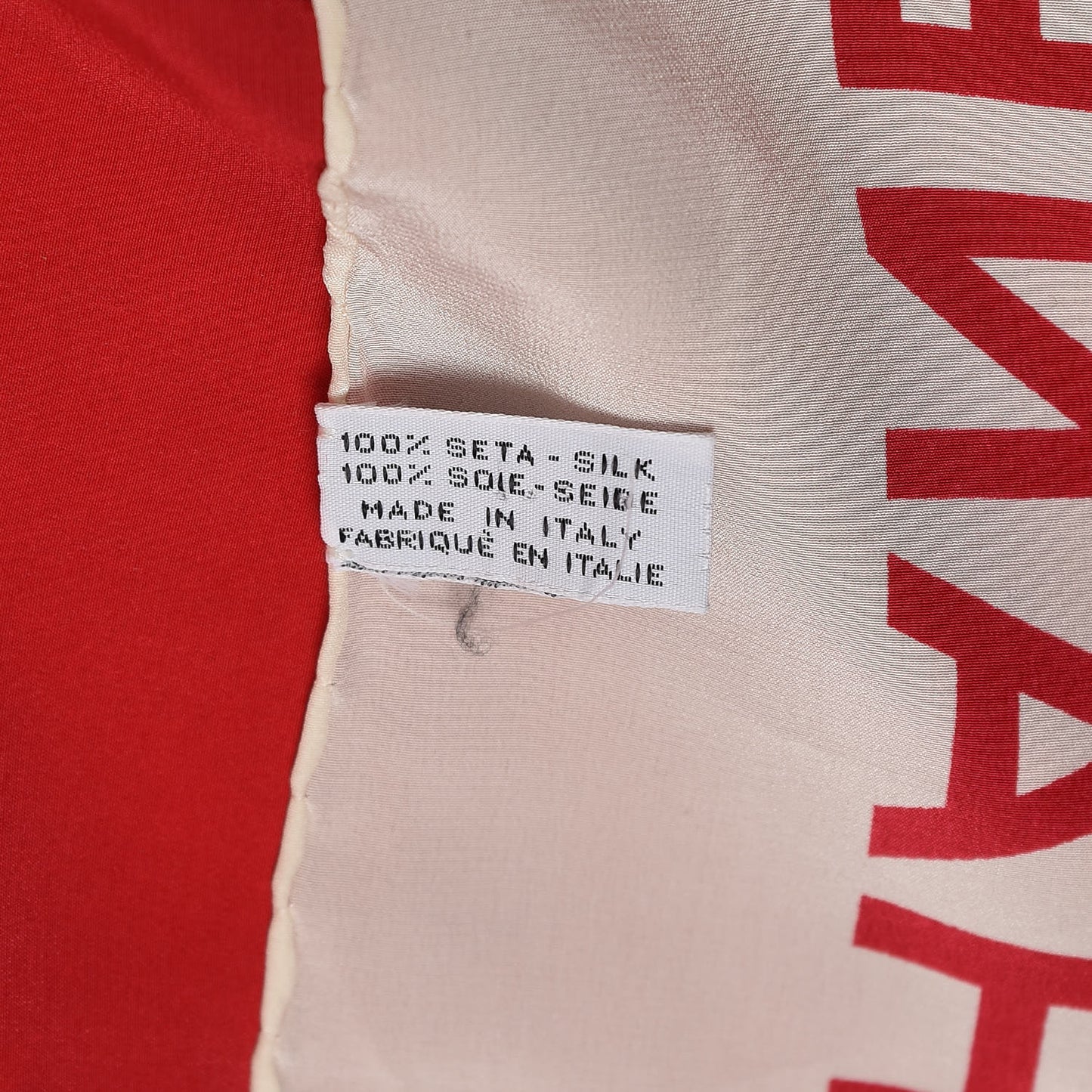 Silk Coco Scarf Red White