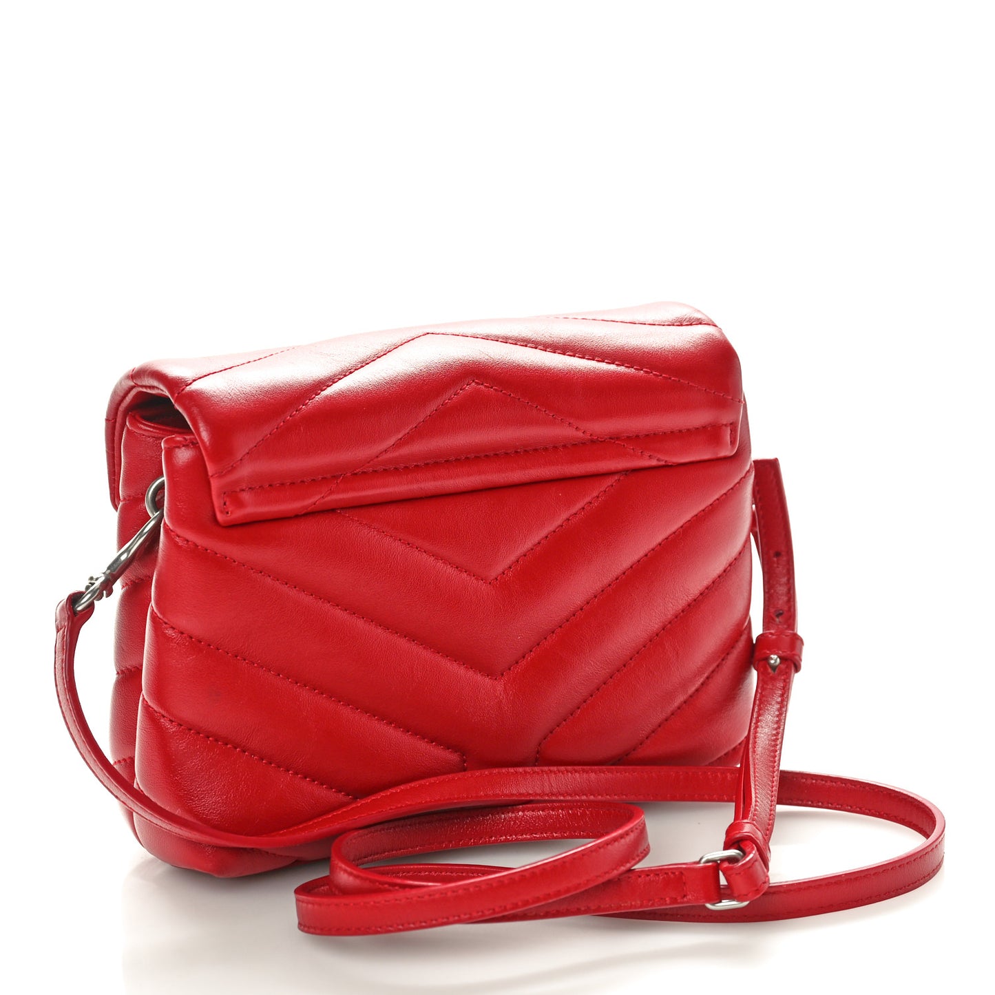 Calfskin Y Quilted Monogram Toy Loulou Crossbody Bag Rouge Eros