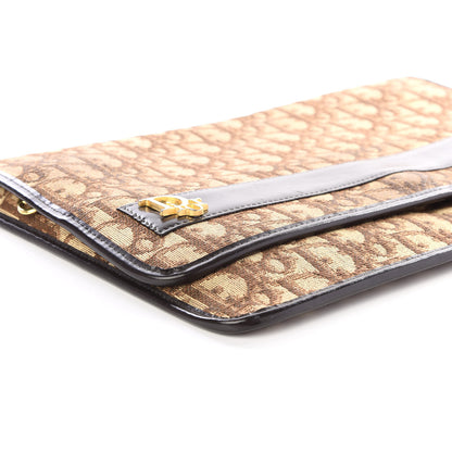 Christian Dior Monogram Flap Clutch Brown 5 of 9