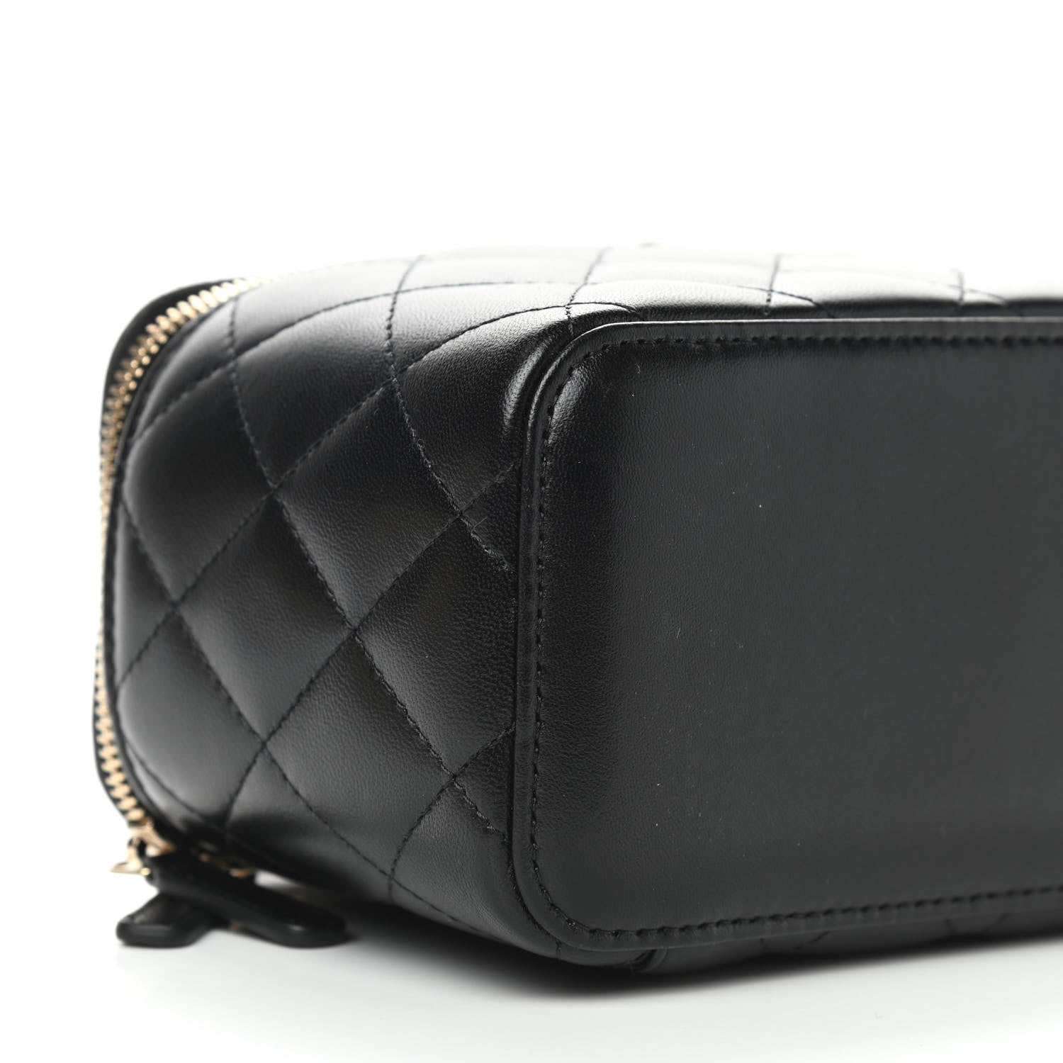 Chanel Lambskin Quilted Small Vanity Case With Chain Black 7 of 8