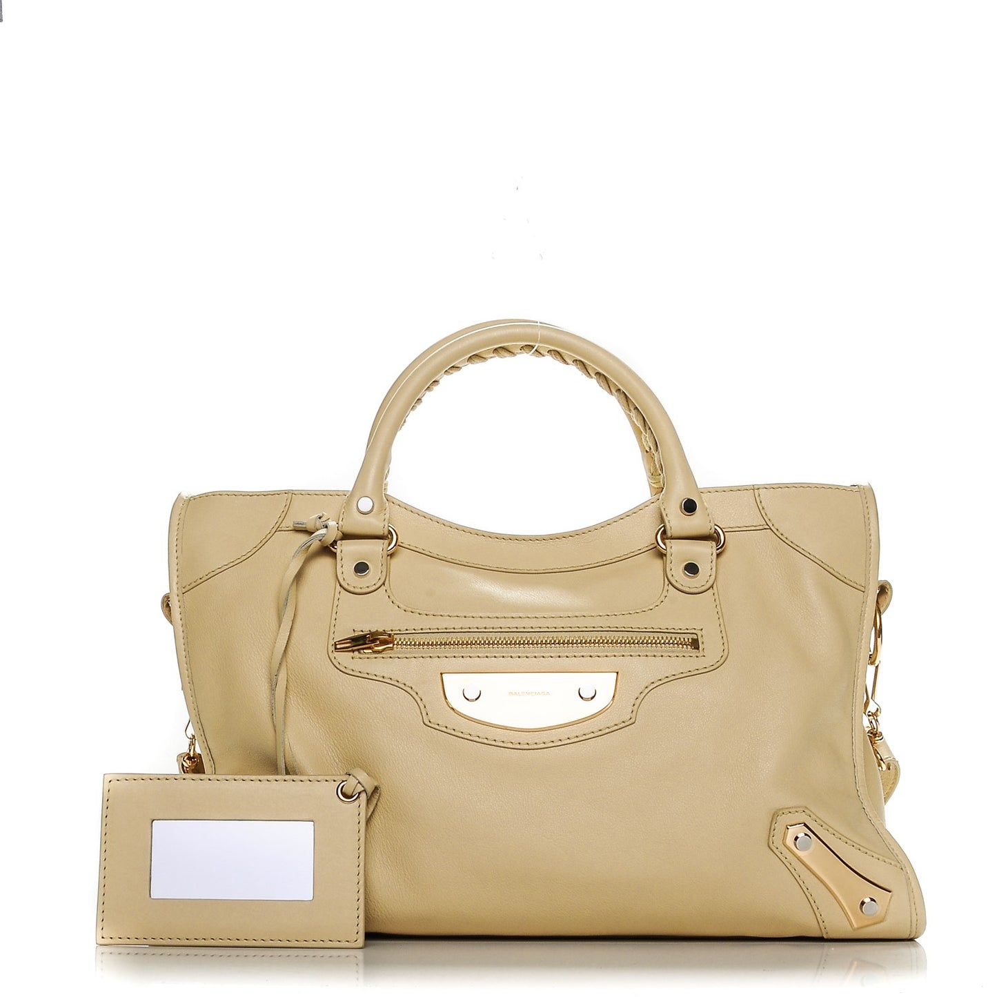 Veau Amp Plate Gold Hardware City Beige Argile