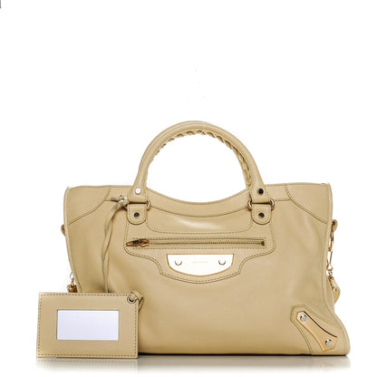 Balenciaga Veau Amp Plate Gold Hardware City Beige Argile 1 of 13