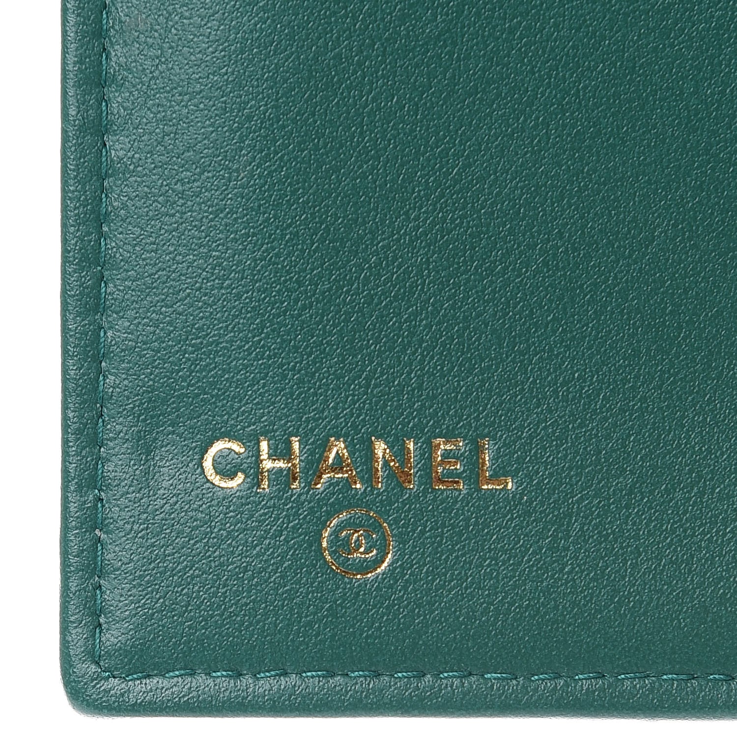 Chanel Metallic Caviar Quilted Medium Flap Wallet Green 6 of 10