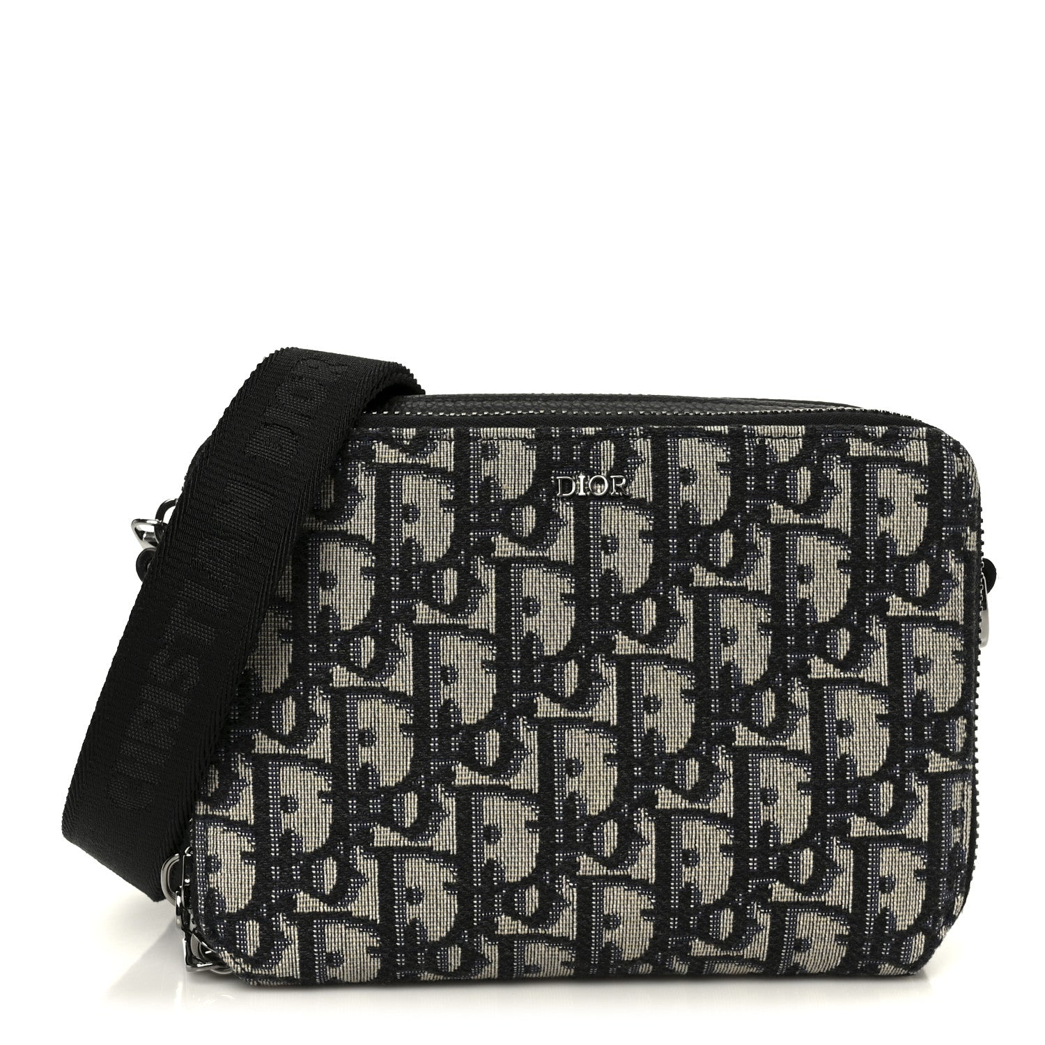 Christian Dior Oblique Pouch Navy Blue 1 of 11