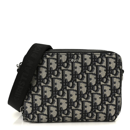 Christian Dior Oblique Pouch Navy Blue 1 of 11
