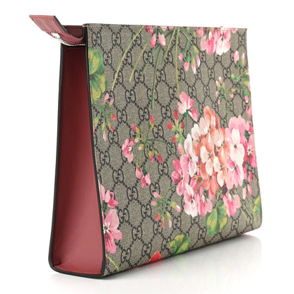Gucci GG Supreme Monogram Blooms Large Cosmetic Case Beige Multicolor Dry Rose 3 of 7