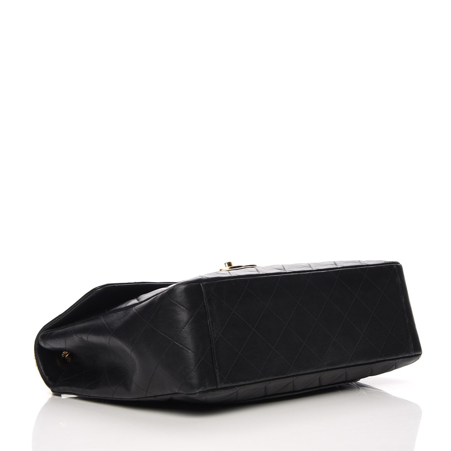 Lambskin XL Jumbo Flap Black