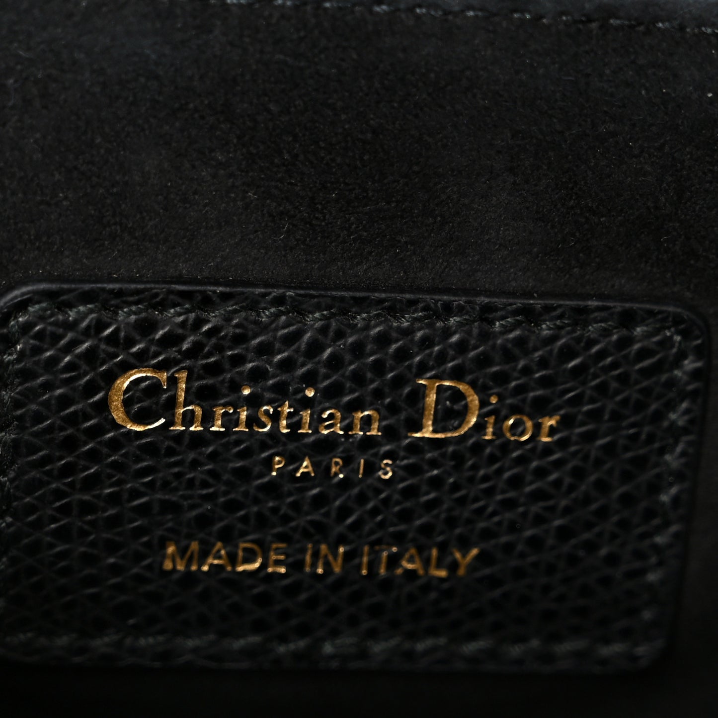 Grained Calfskin Mini Saddle Bag Black