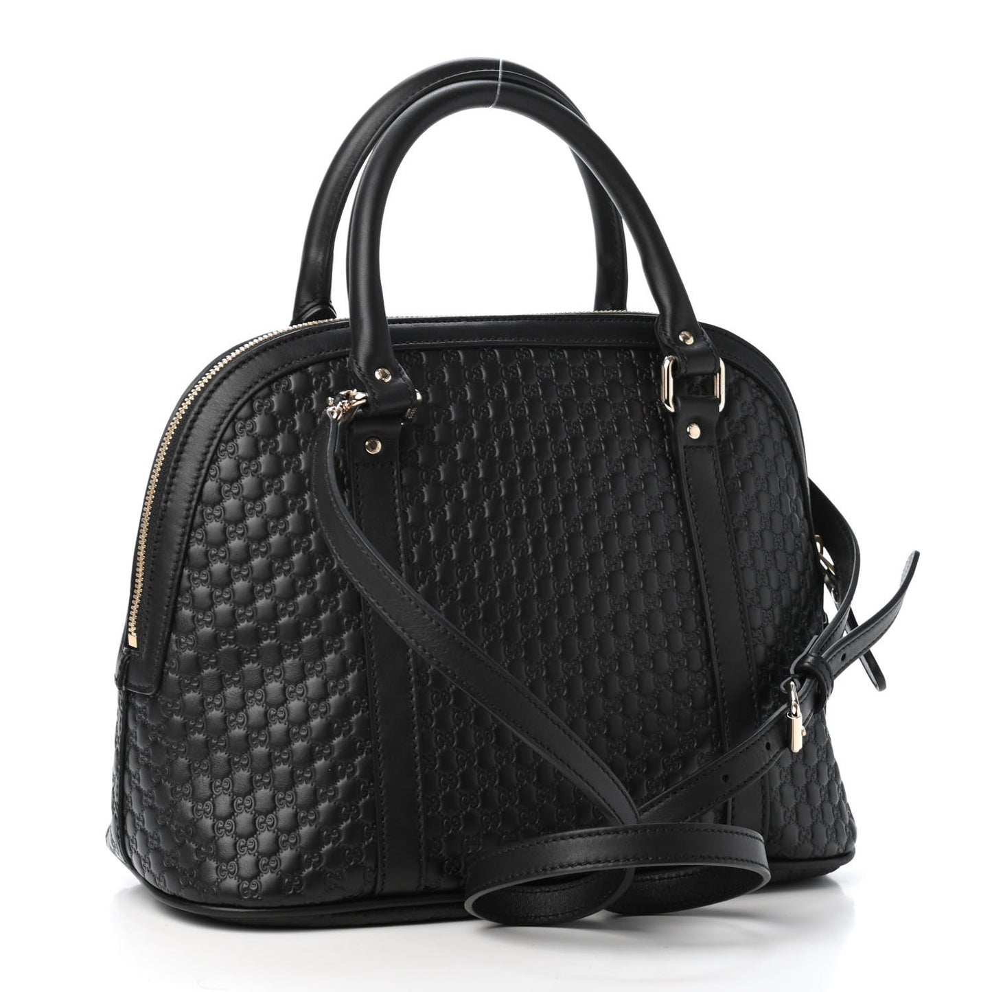 Microguccissima Medium Dome Bag Black