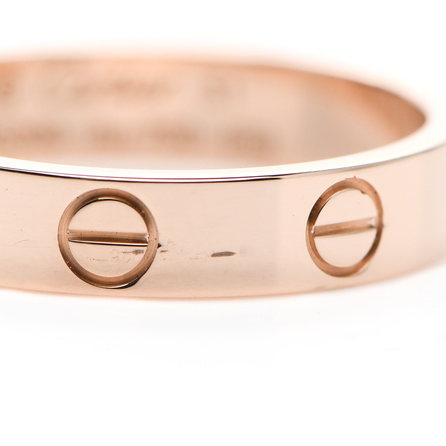 18K Pink Gold 3.5mm LOVE Wedding Band Ring 51 5.75