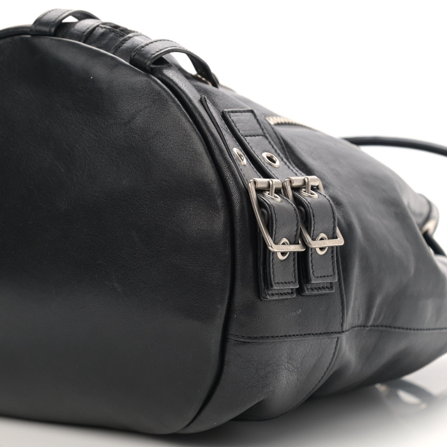 Saint Laurent Calfskin Medium Rider Bucket Bag Black 11 of 13