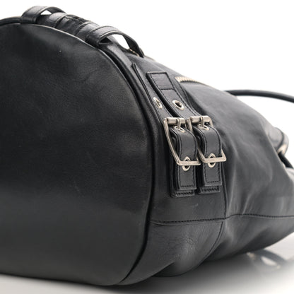 Saint Laurent Calfskin Medium Rider Bucket Bag Black 11 of 13