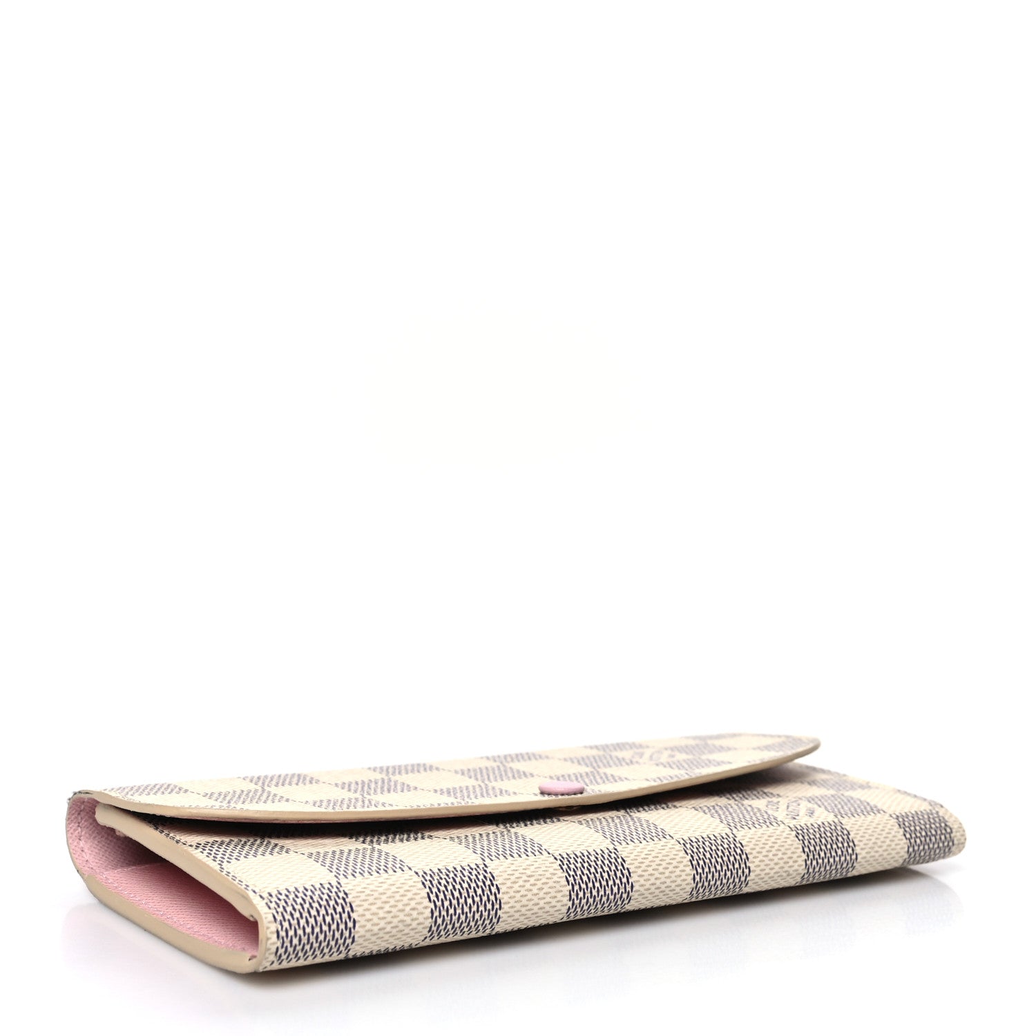 Louis Vuitton Damier Azur Emilie Wallet Rose Ballerine 4 of 10