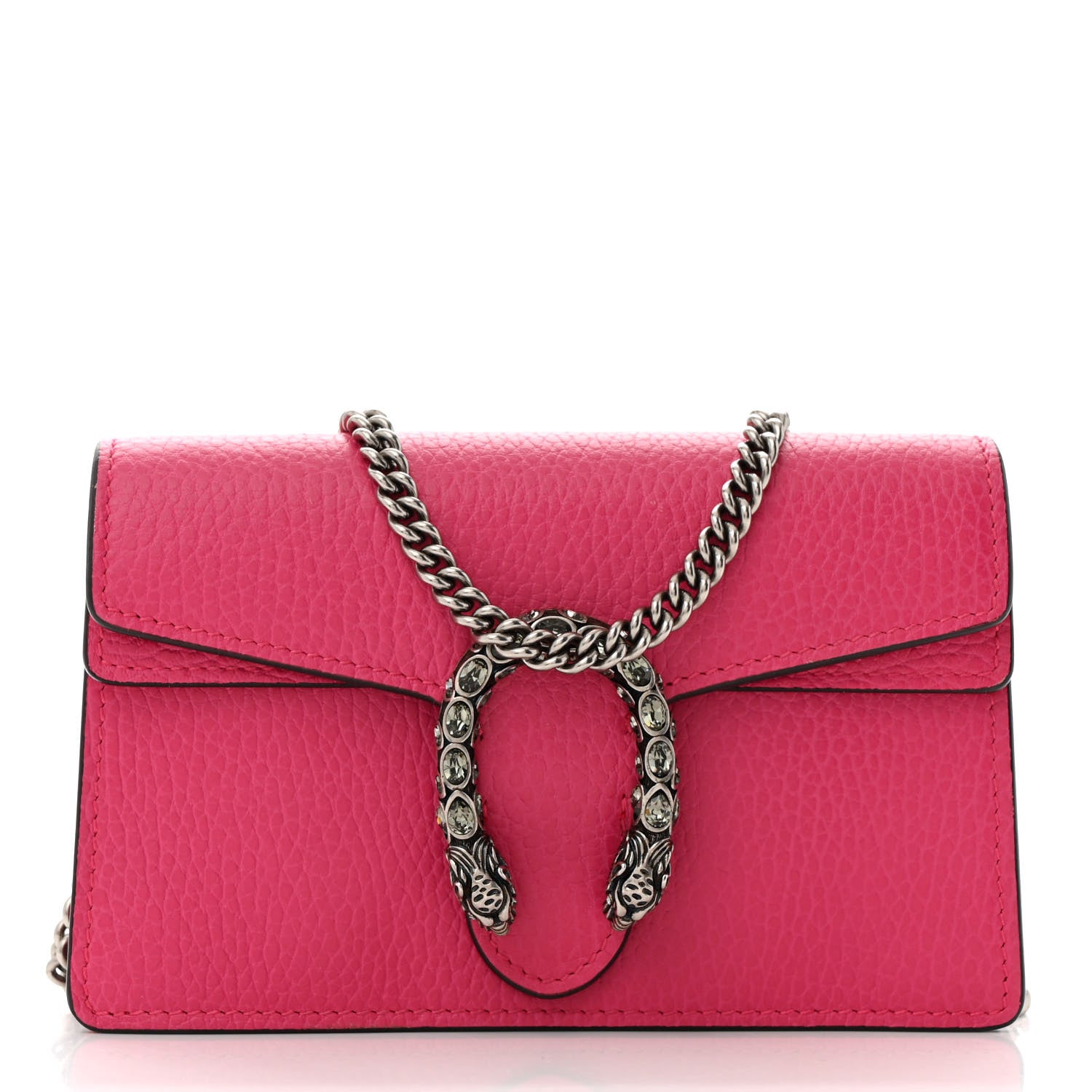 Gucci Dollar Calfskin Crystal Super Mini Dionysus Shoulder Bag Box Pink Black Diamond 1 of 11