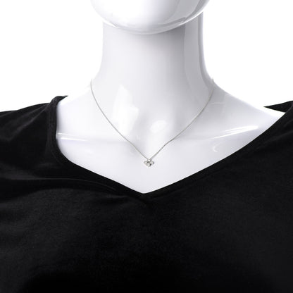 Tiffany Platinum Diamond Four-Stone Pendant Necklace 2 of 5