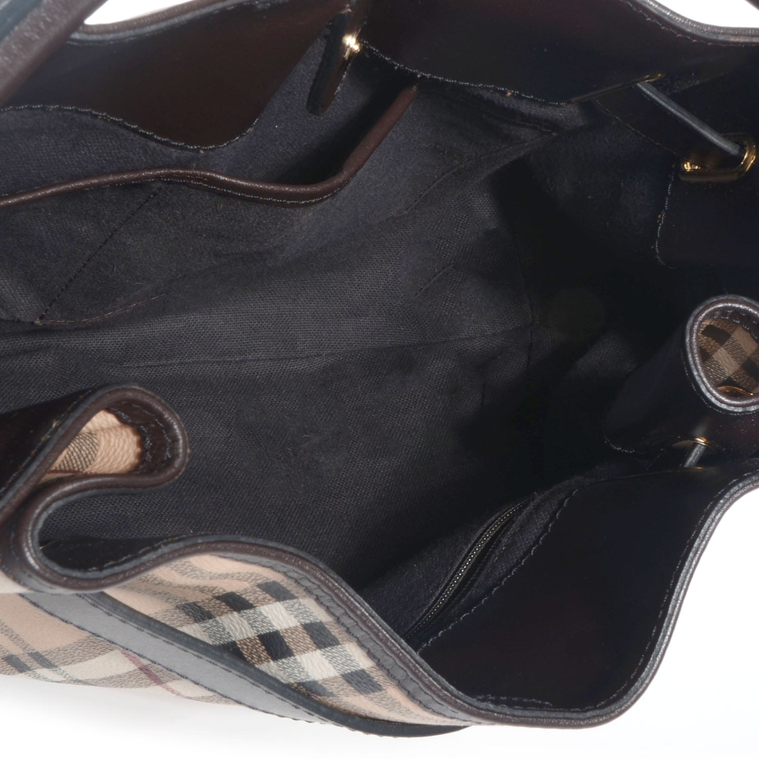 Burberry Haymarket Check Willenmore Medium Hobo Chocolate 5 of 9