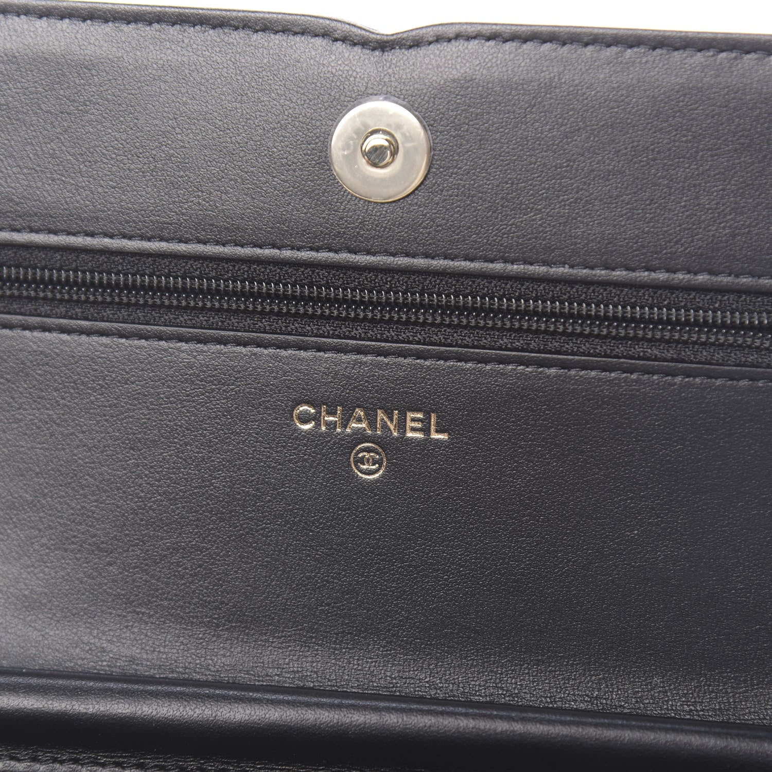 Chanel Caviar Quilted CC Filigree Wallet On Chain WOC Black 6 of 12