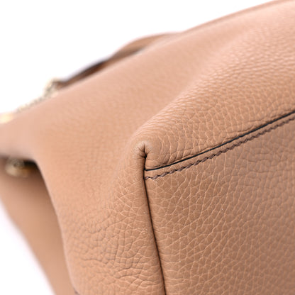 Gucci Pebbled Calfskin Medium Soho Chain Shoulder Bag Camelia 8 of 13