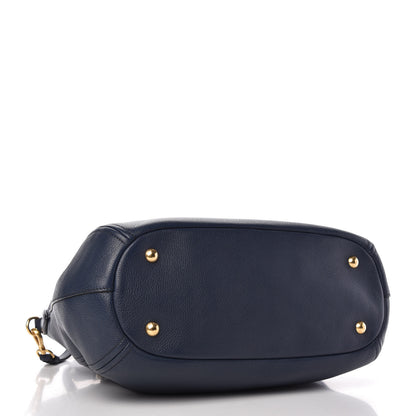 Prada Vitello Daino Shoulder Bag Baltico 4 of 10